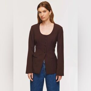Aligne Daphne Scoop Neck Blazer US 10/UK 14